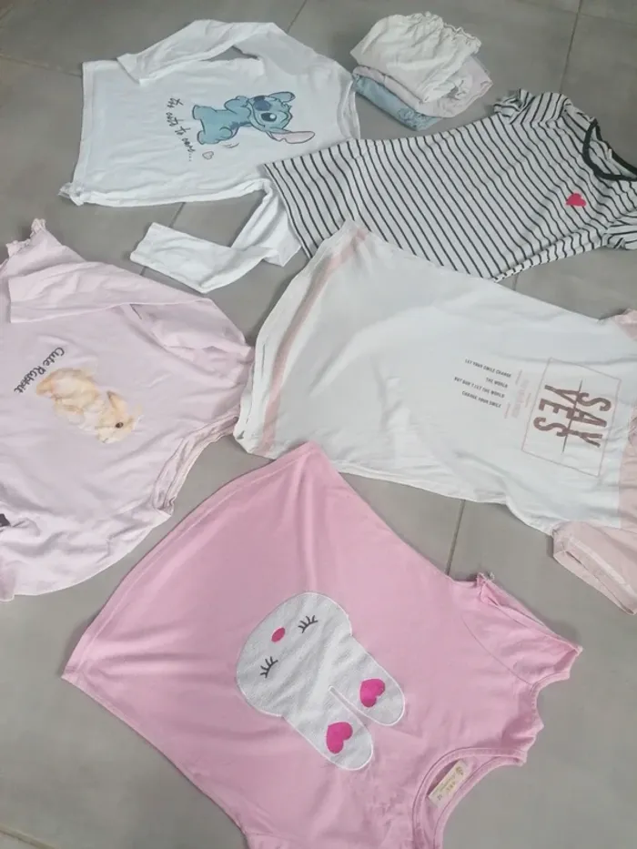 Lot 10-12ans chemise de nuit /haut de pyjama +donne pantalon - photo numéro 9