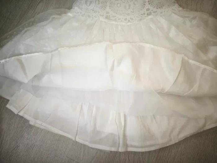 Robe blanche cérémonie baptême mariage fête - photo numéro 6