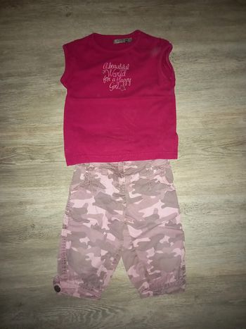 ensemble tee shirt et pantacourt tape à l'oeil taille 3 ans