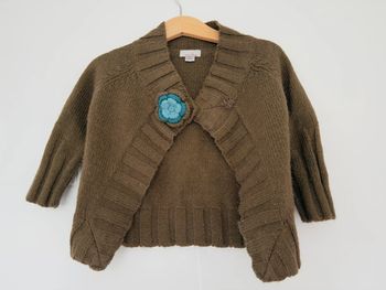 Gilet Vertbaudet kaki en 2ans