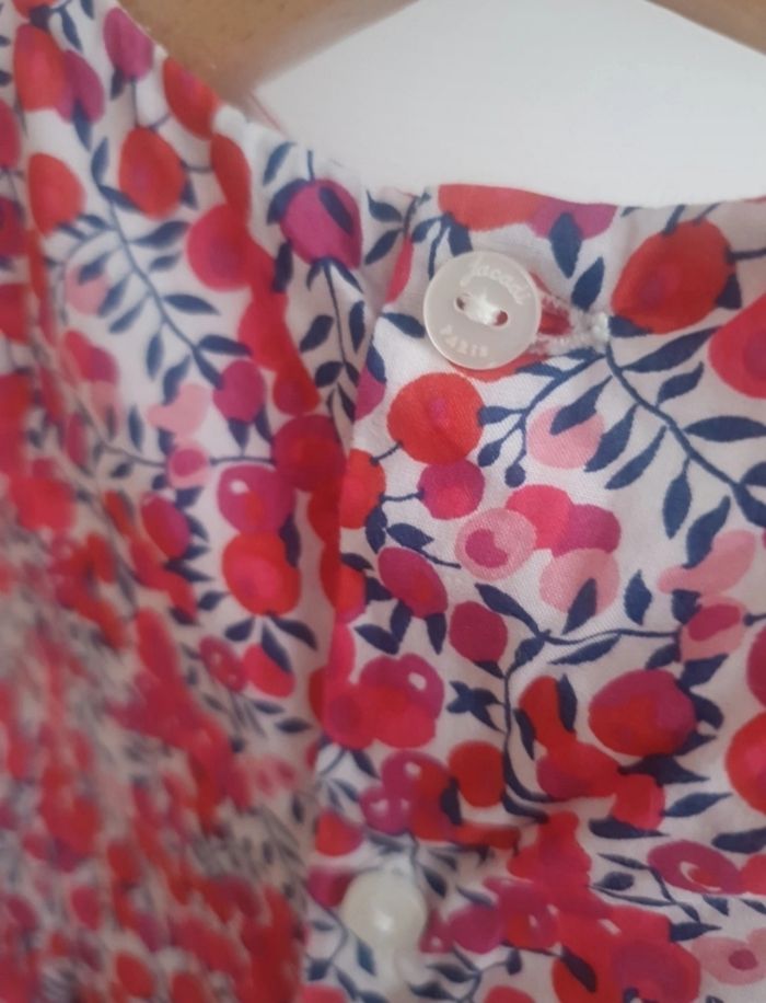 Robe courte bébé fille jacadi liberty 12 mois. - photo numéro 6