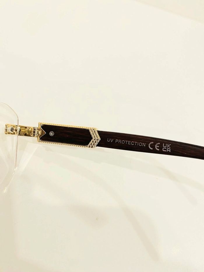 Lunette de repos mixte percée bras effet bois UV protection taille moyenne - photo numéro 4