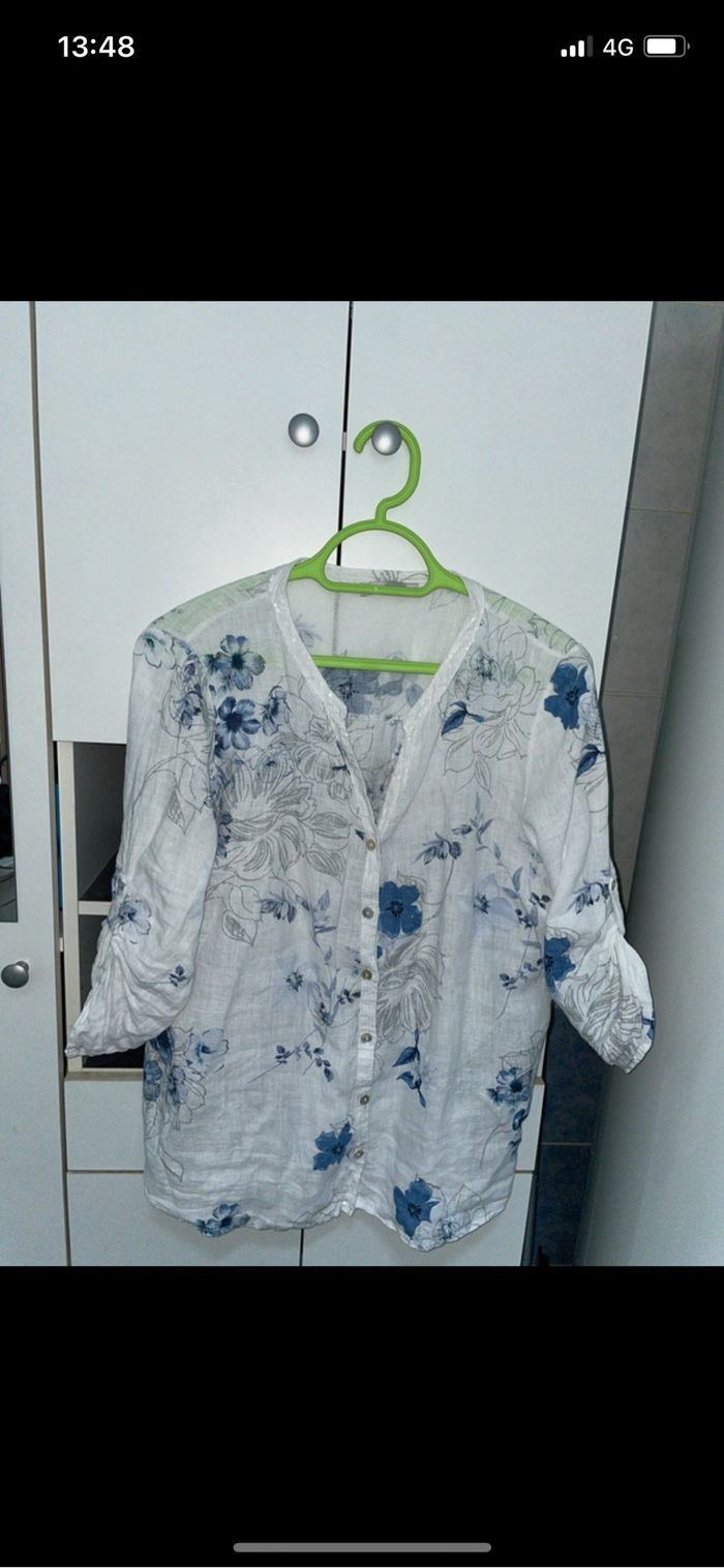 Blouses fleuri manches 3/4
