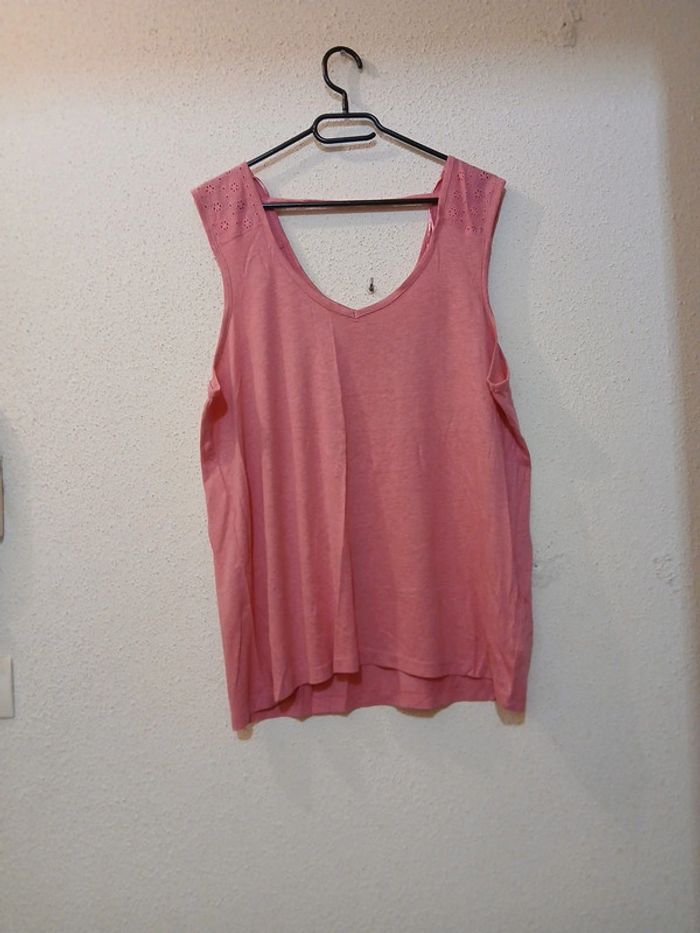 Débardeur femme rose neuf " tissaia " taille xxl