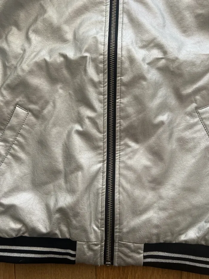 Veste bombers Monoprix teens 12 ans argenté neuf sans étiquette - photo numéro 4