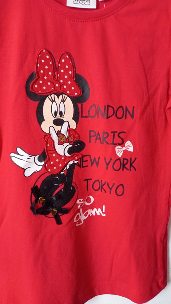 Tee shirt manches longues minnie - photo numéro 2