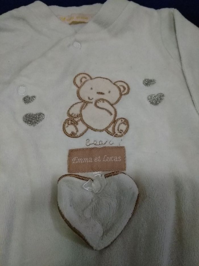 Pyjama velours bébé fille 3 mois