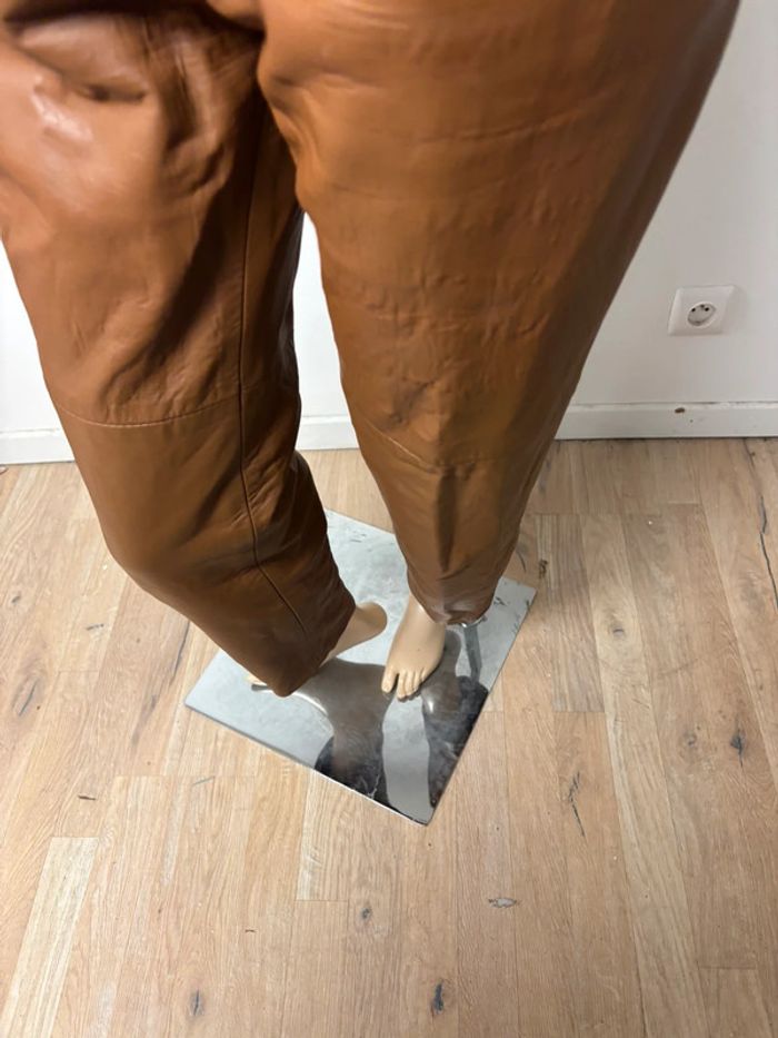 Ensemble veste et pantalon cuir véritable vintage damilou - photo numéro 18