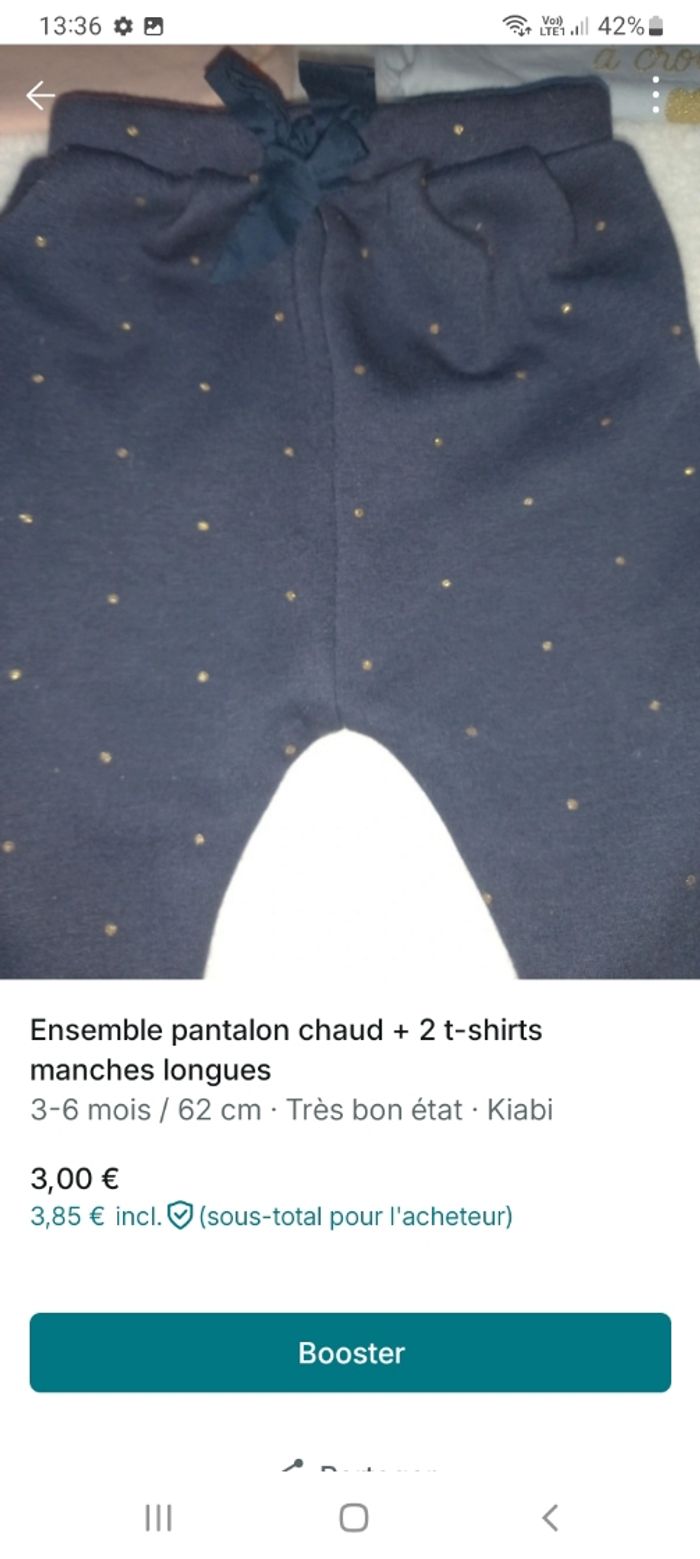 Ensemble fille 3 mois - photo numéro 4