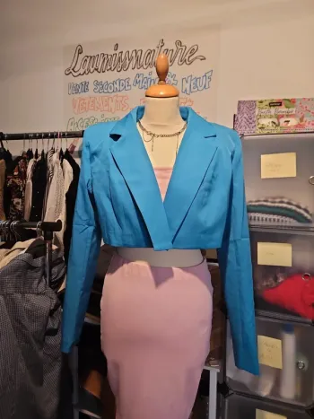 Blazer court 38 bleu I Saw it First #lora11femme38