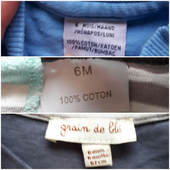 Lot de 3 t shirts manches longues 6 mois - photo numéro 4
