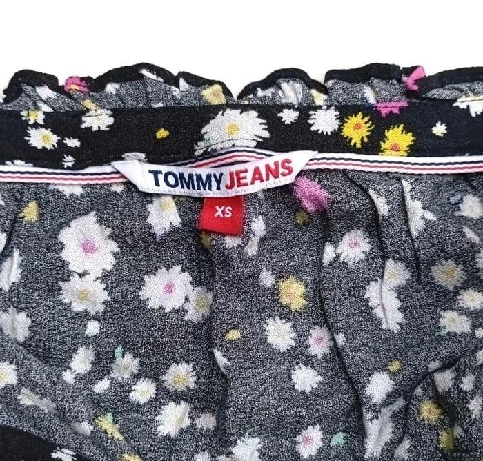 Blouse Noir a Motif Floral Tommy Jeans. Pour Femme. Taille XS - photo numéro 6