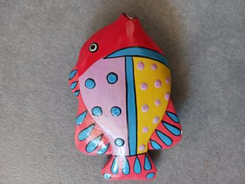 barrette colorée en bois poisson Neuve