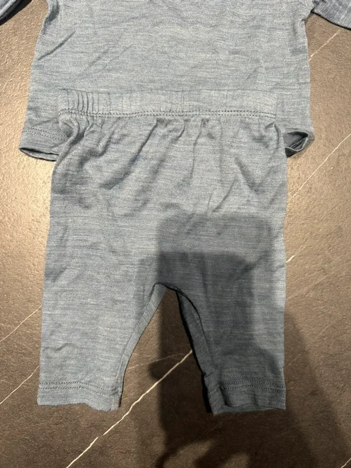 Ensemble Zara bleu gris 0-1 mois - photo numéro 2