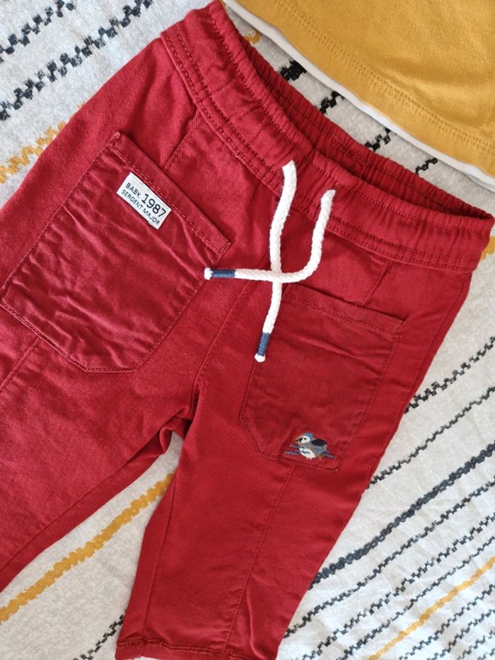 Pantalon bordeaux sergent major neuf jamais porté 12m - photo numéro 3