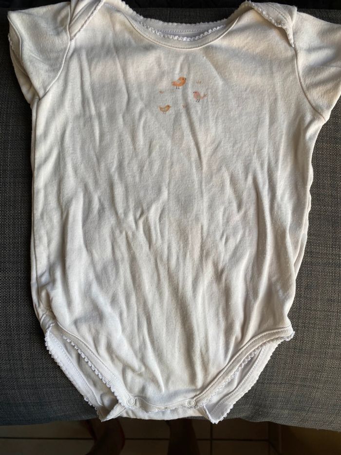 Lot 7 bodies boutchou, H&M, mots d’enfants, fille manches courtes 36m - photo numéro 11