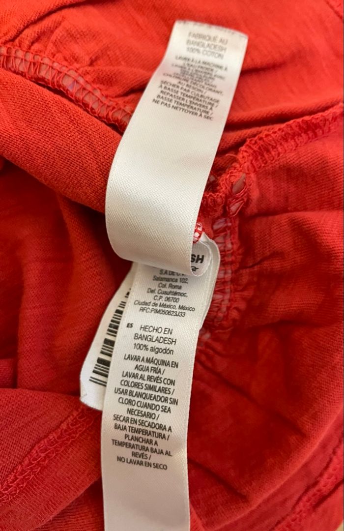 T-Shirt-Débardeur Rouge Fille Taille 2 ans - photo numéro 6