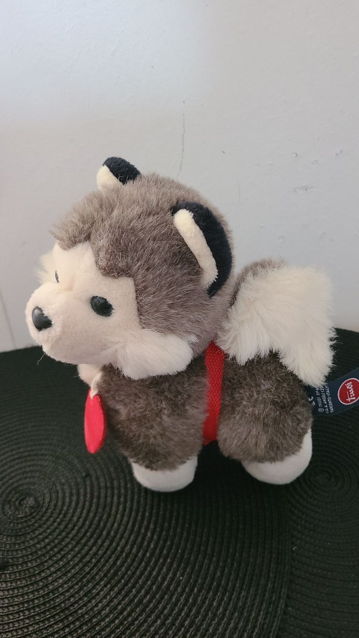 Trudi Spa Peluche husky gris et blanc - photo numéro 4