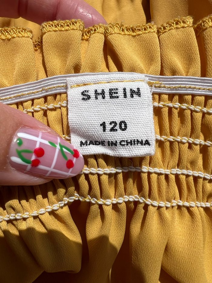 Top jaune à fronces taille 7 ans Shein - photo numéro 6