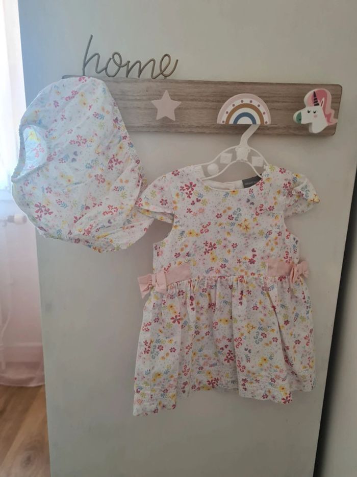 Ensemble robe +culotte bébé fille