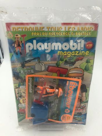 Magazine Playmobil + Figurine Éboueur et accesoires neuf