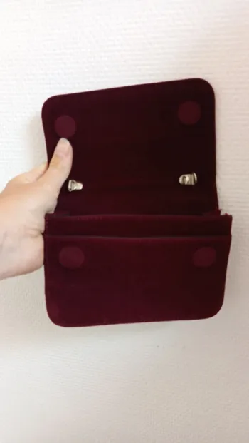 Pochette style velours bordeaux 🔸 André