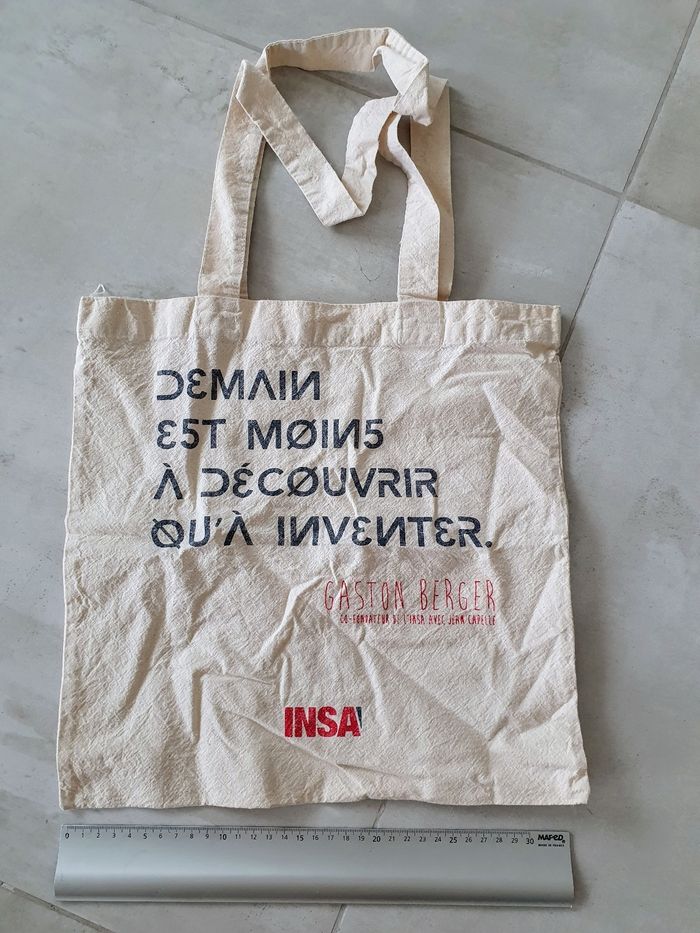 Sac tissu tote bag INSA - photo numéro 2