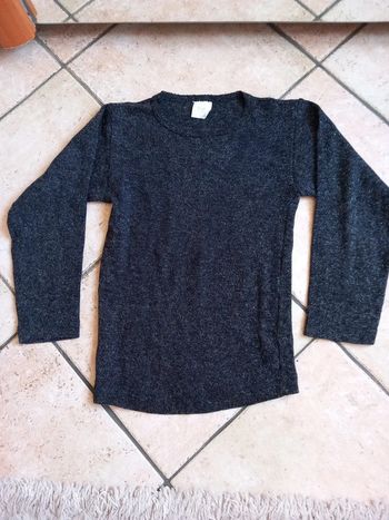 🎀pull polyamide 10ans noir chiné