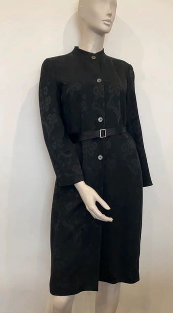 Magnifique longue robe veste neuve noire motif fleurs Épisode taille 42