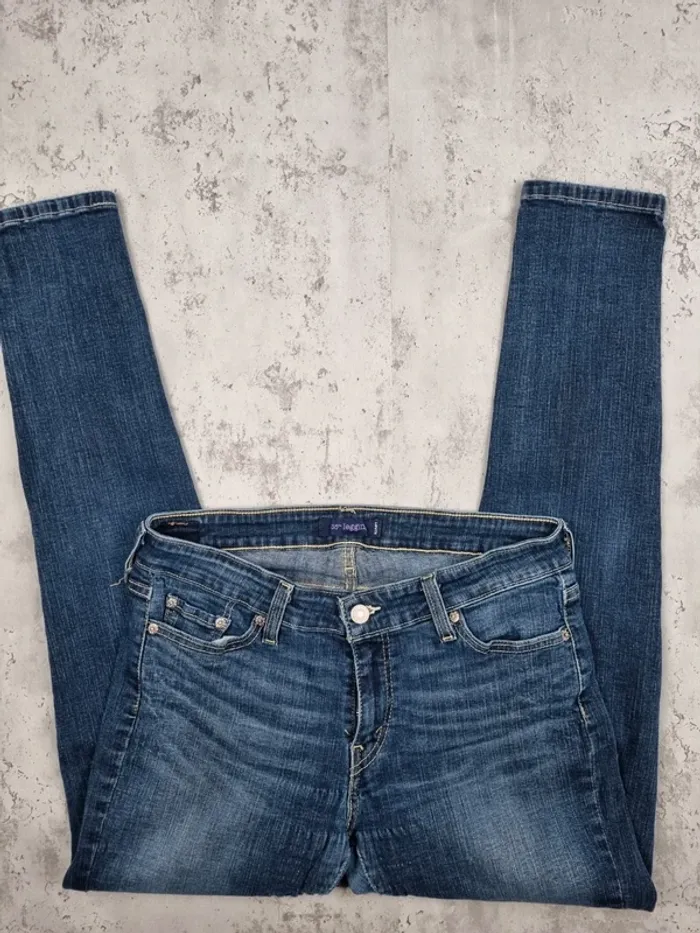Jean Levi’s 535 Legging Bleu – Taille 38 Femme (mesures en photos) - photo numéro 2