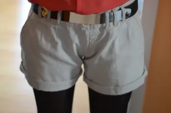 Short gris pailleté