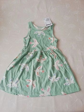Robe verte sans manches 92 cm H&M neuve