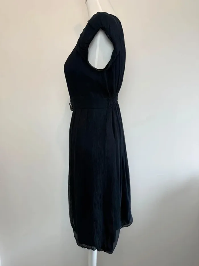 Robe en soie et gilet Marie Méro marine taille 40 très bon état - photo numéro 7