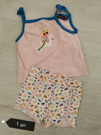 Pyjama short débardeur 12 mois fille 1 an