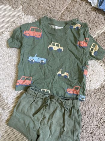 Ensemble tee shirt short 4-6 mois H&M