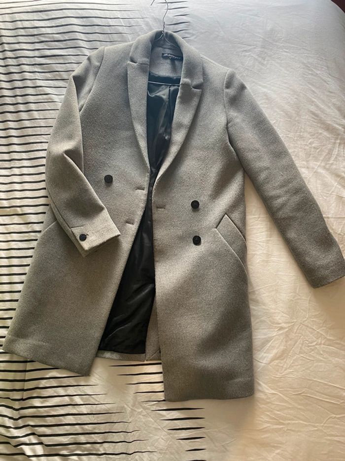 Manteau long Zara gris