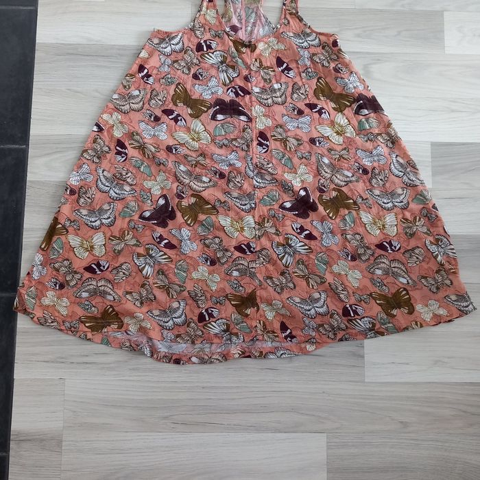 Robe imprimée papillons à bretelles longueur au genoux H&M taille S - photo numéro 4