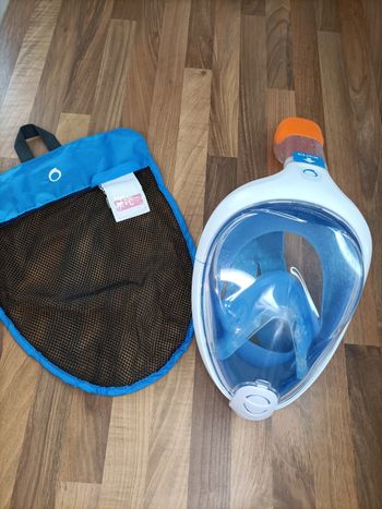 Masque snorkelling plongée bleu M-L Decathlon 