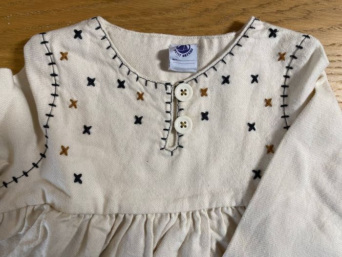Petit Bateau Robe chaude crème Taille 3 ans - photo numéro 5