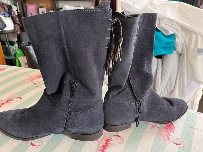 Bottes velours bleu nuit eram taille 38 - photo numéro 7