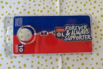 ⚽ Porte-clé Olympique Lyonnais "Forever & Always Supporter" - Neuf ⭐