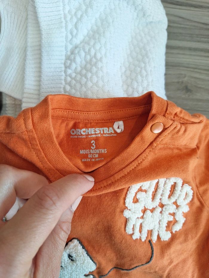 Haut maillot manches longues bébé garçon 3 mois - photo numéro 2