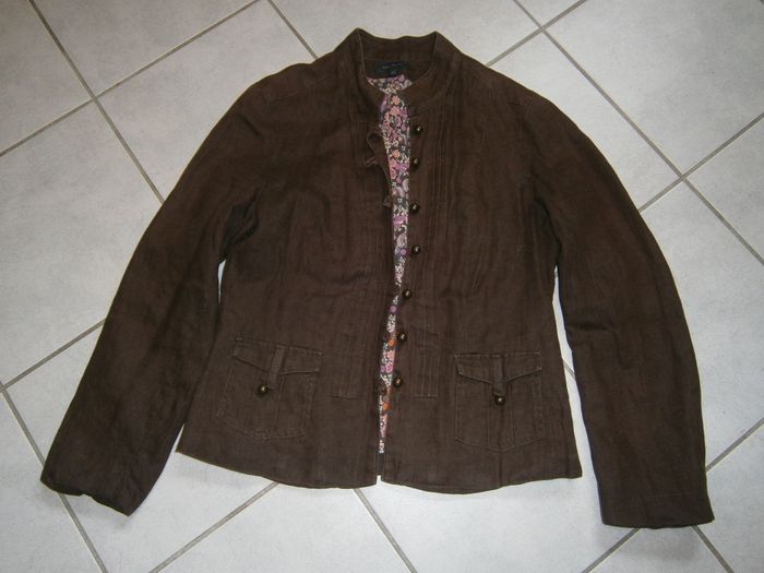 Veste en lin ML marron KIABI Taille 44 - photo numéro 2