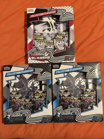[Neuf/scellé] Pokémon - Lot de 3 coffrets classeur Noir et Blanc ev10.5 Reshiram et Zekrom