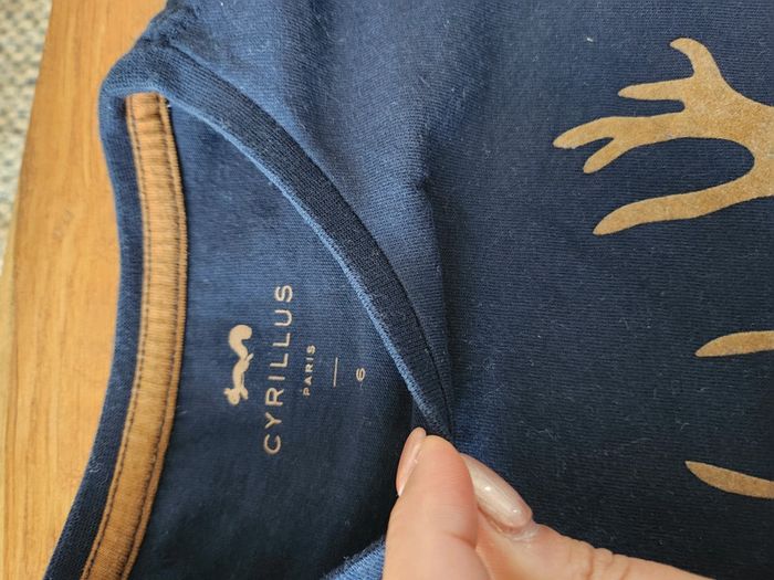 Tee-shirt manches longues adventure bleu marine cerf Cyrillus - photo numéro 2