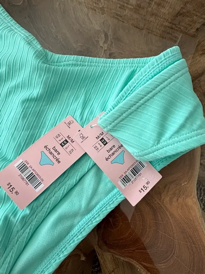Bas de maillot de bain Ardene swim femme vert menthe échancré - photo numéro 3