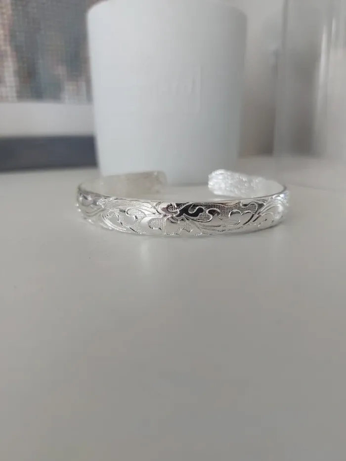 Bracelet manchette en argent - photo numéro 2