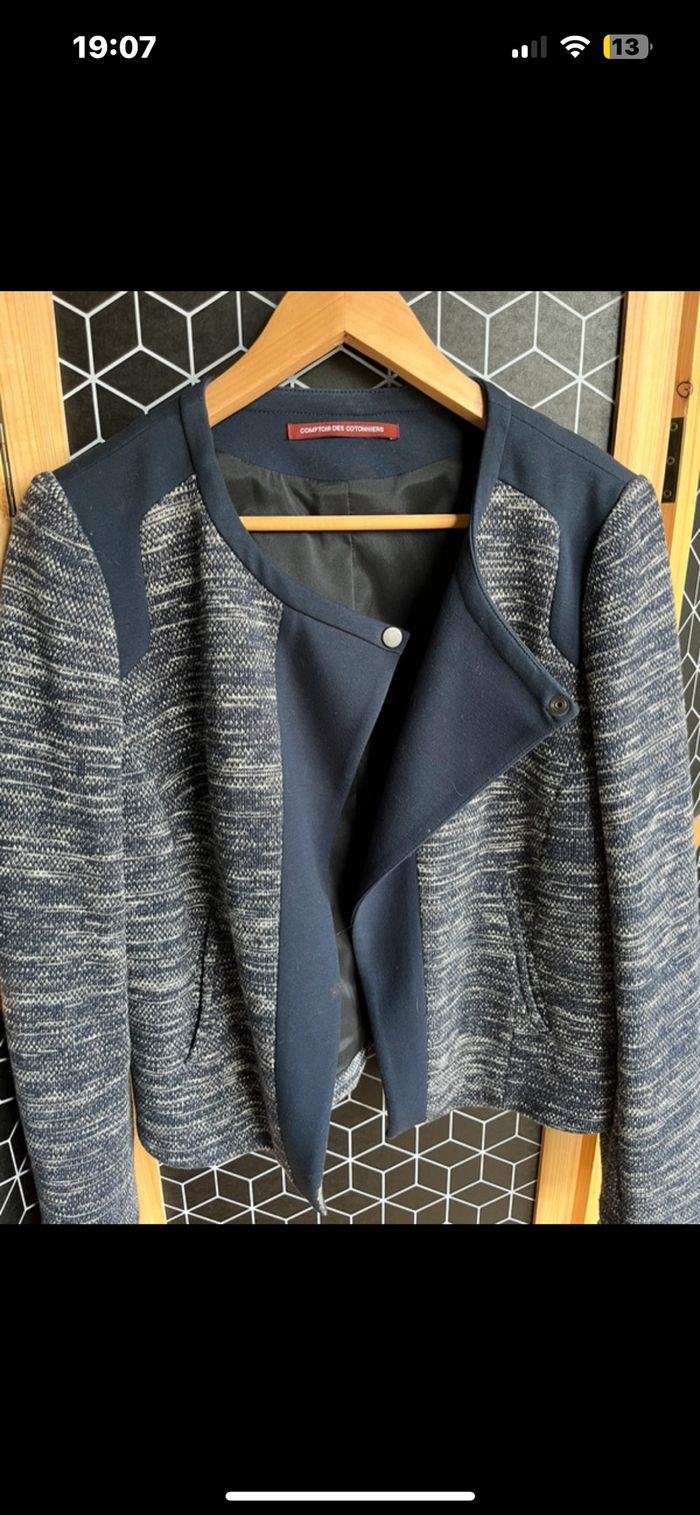 Veste gris bleue Comptoir des cotonniers - photo numéro 6