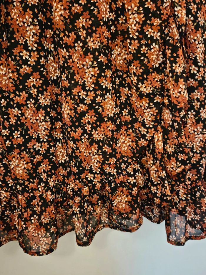 Robe fleurie automnale cache-coeur t.L - photo numéro 7