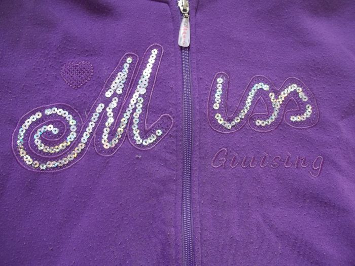 Gilet-sweat à capuche R&P "Miss" violet 12 - photo numéro 2